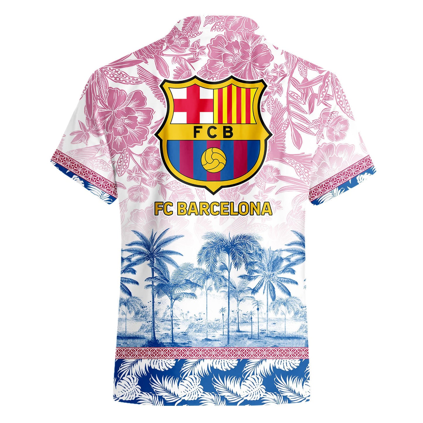 Personalized Barcelona Tropical Hawaii Shirt Beach Short