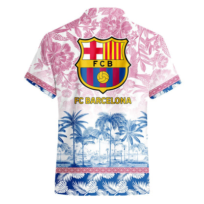 Personalized Barcelona Tropical Hawaii Shirt Beach Short