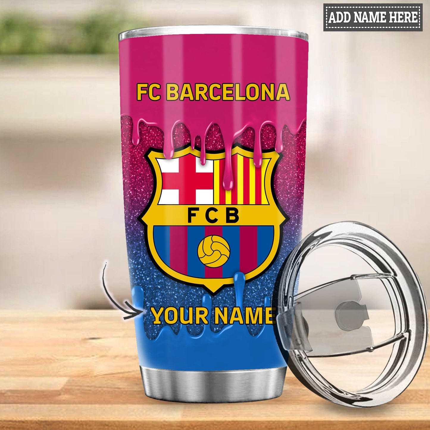 Personalized Barcelona Q2 Stainless Tumbler 20oz 30oz Cup