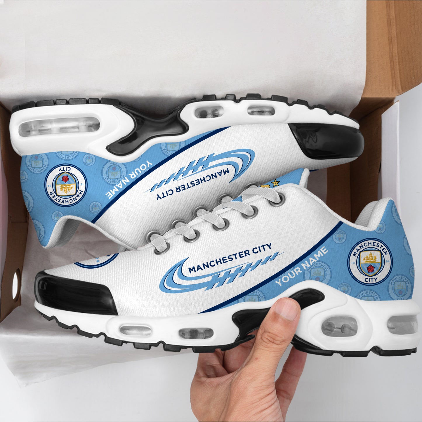 Personalized Manchester City Air Cushion Sneaker