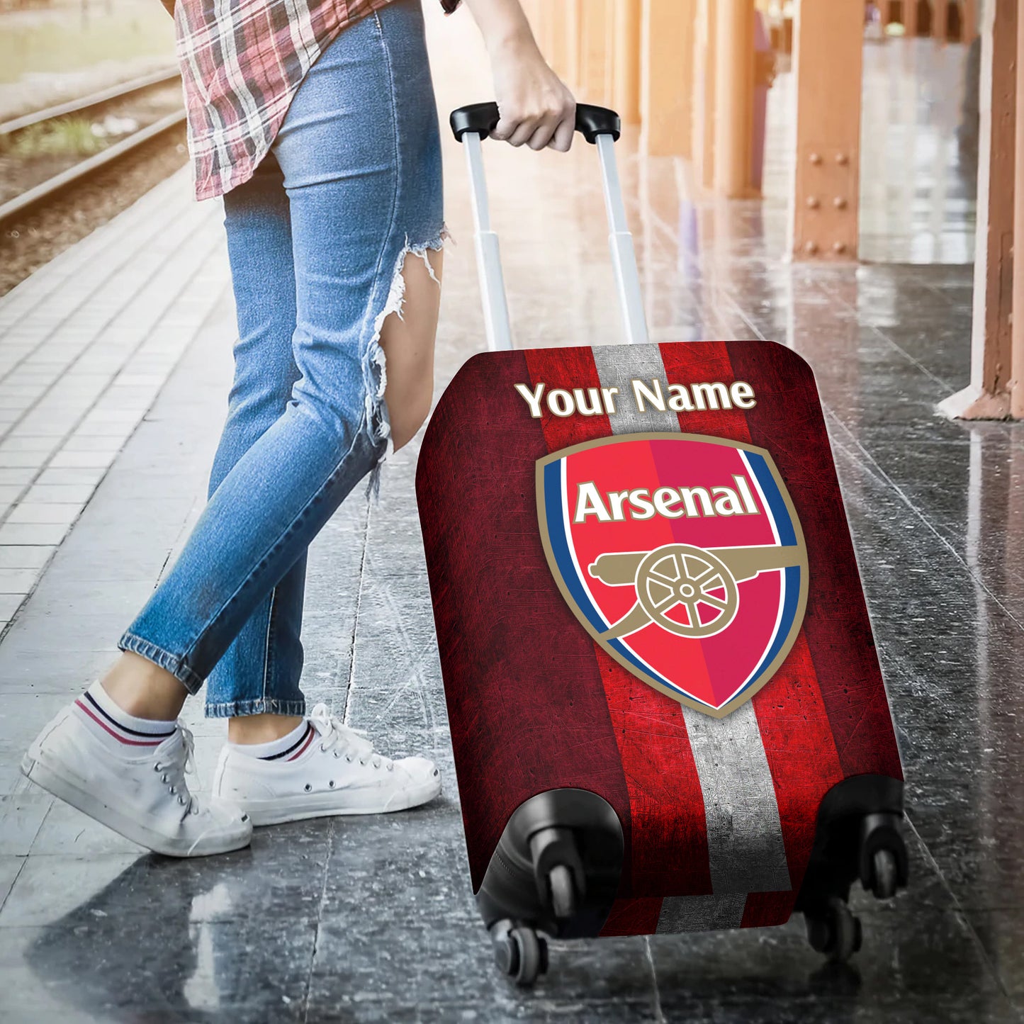 Personalized Arsenal FC Luggage Cover