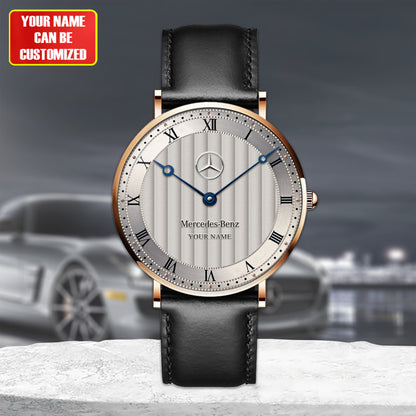 Personalized Merc Fleurier Quartz Leather Watch