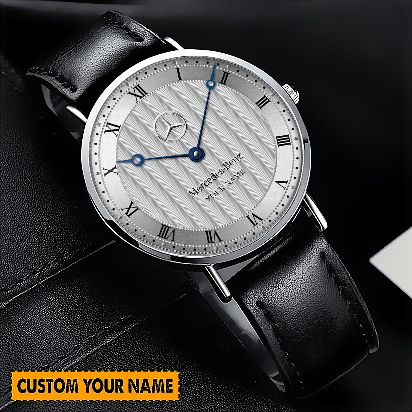 Personalized Merc Fleurier Quartz Leather Watch