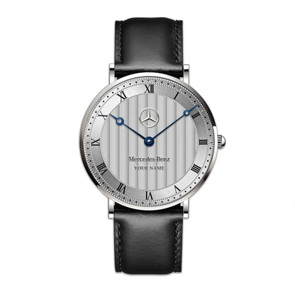 Personalized Merc Fleurier Quartz Leather Watch