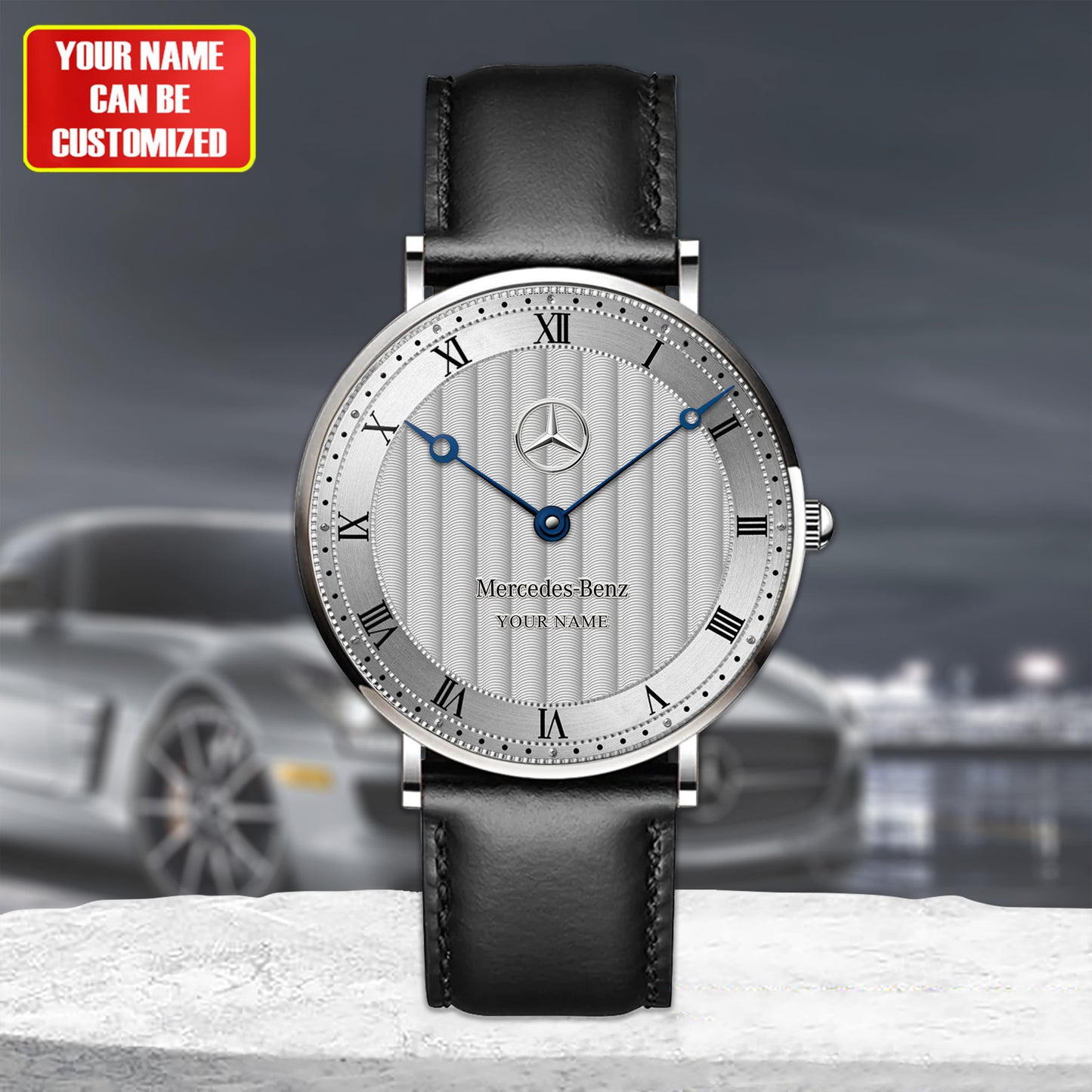 Personalized Merc Fleurier Quartz Leather Watch