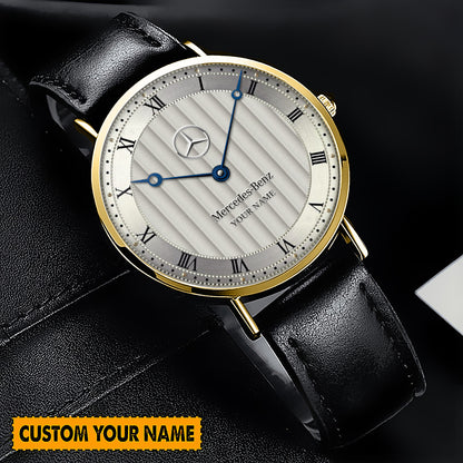 Personalized Merc Fleurier Quartz Leather Watch