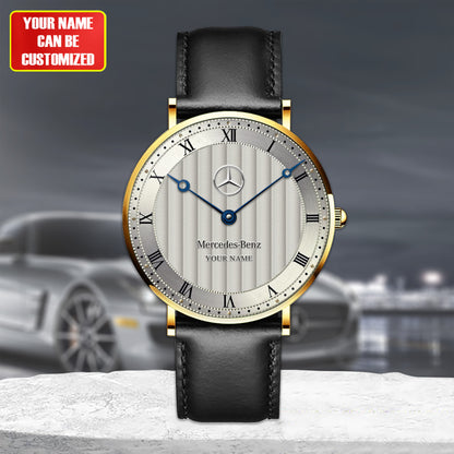 Personalized Merc Fleurier Quartz Leather Watch