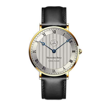 Personalized Merc Fleurier Quartz Leather Watch