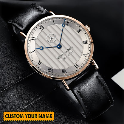 Personalized Merc Fleurier Quartz Leather Watch