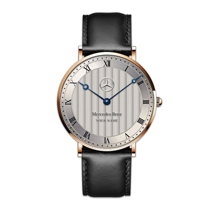 Personalized Merc Fleurier Quartz Leather Watch