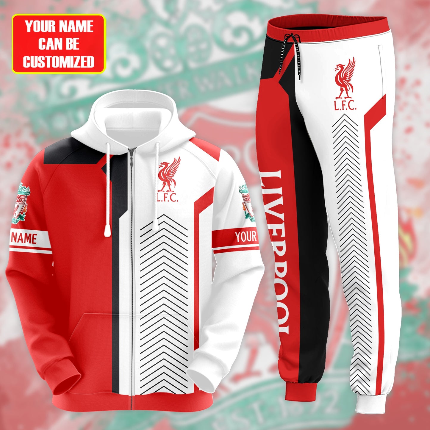 Personalized Liverpool 3D All over Printed Hoodie and Sweatpants set V31
