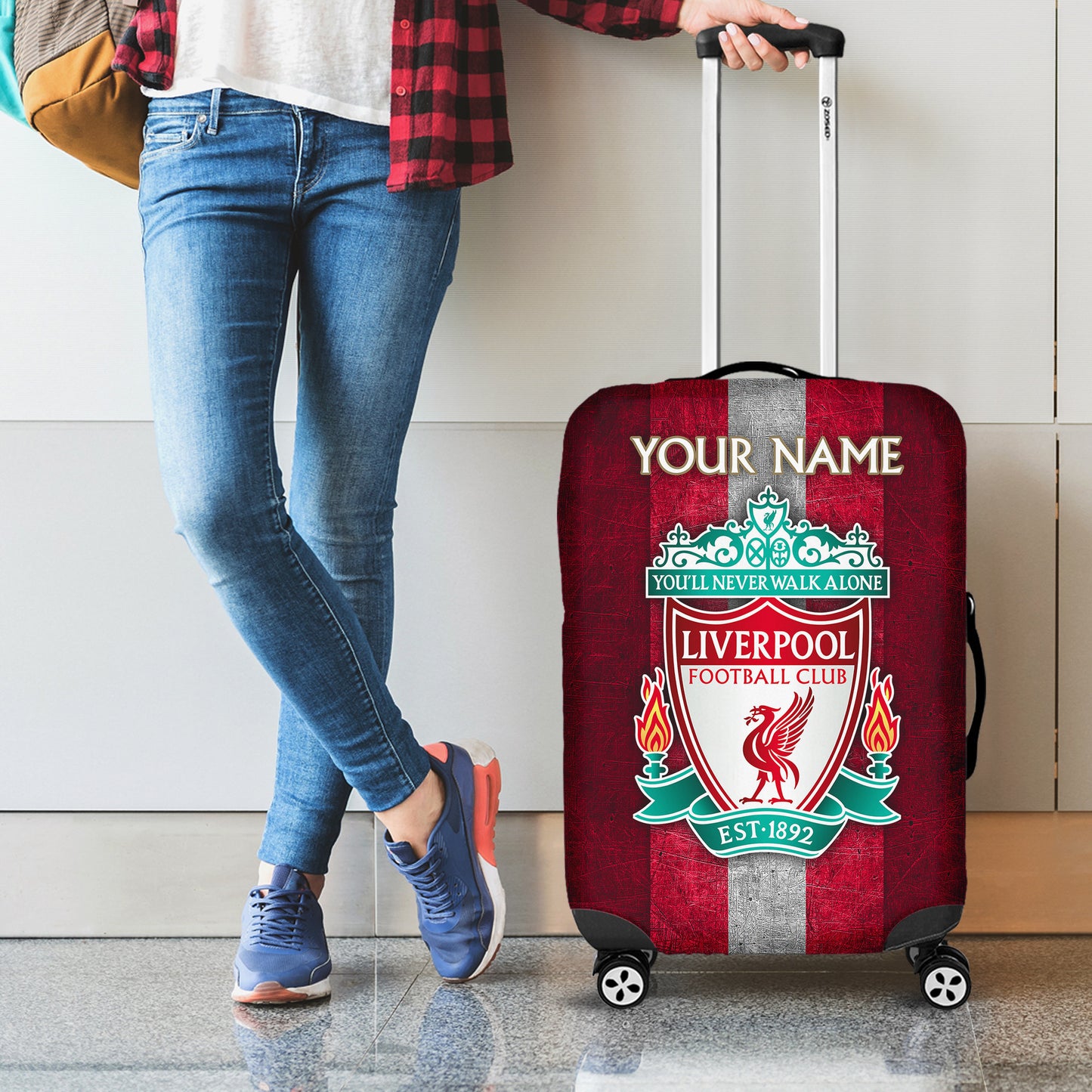 Personalized Liverpool Luggage Cover V1