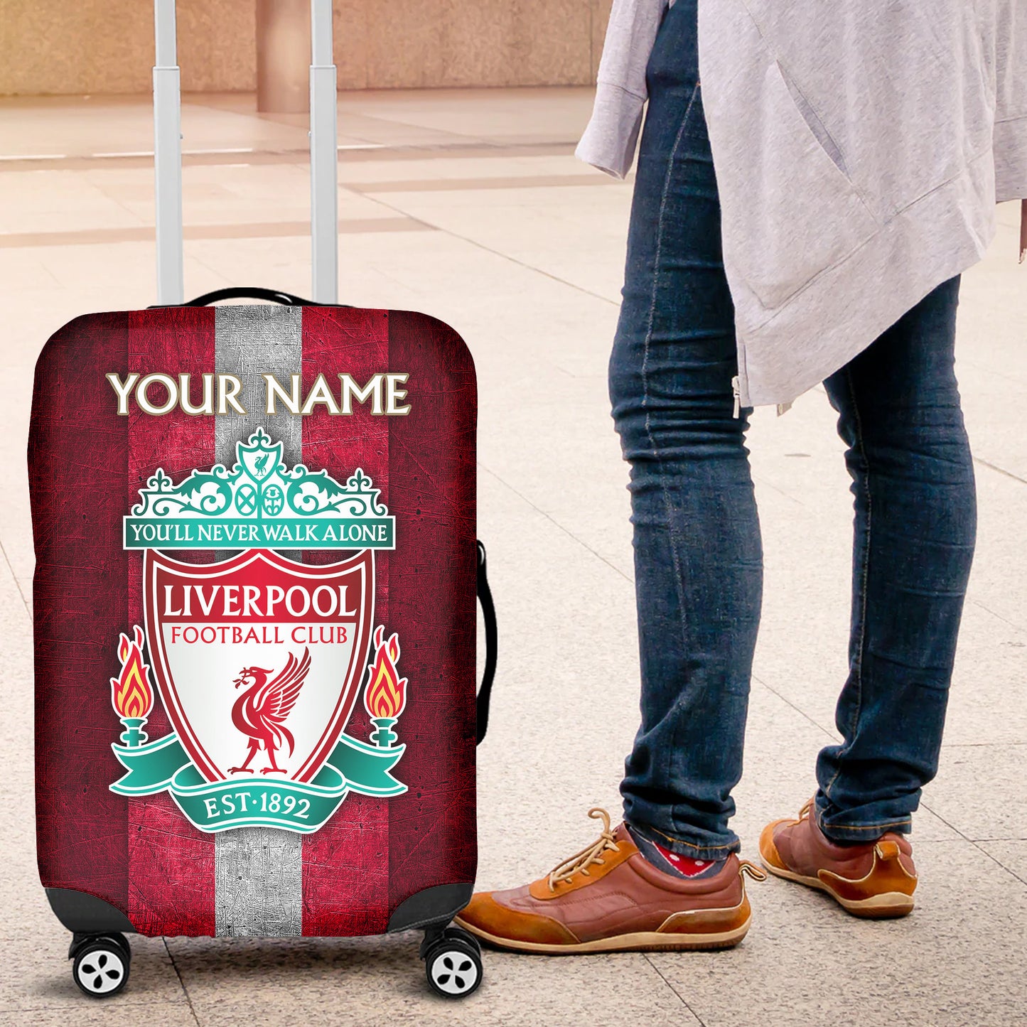 Personalized Liverpool Luggage Cover V1