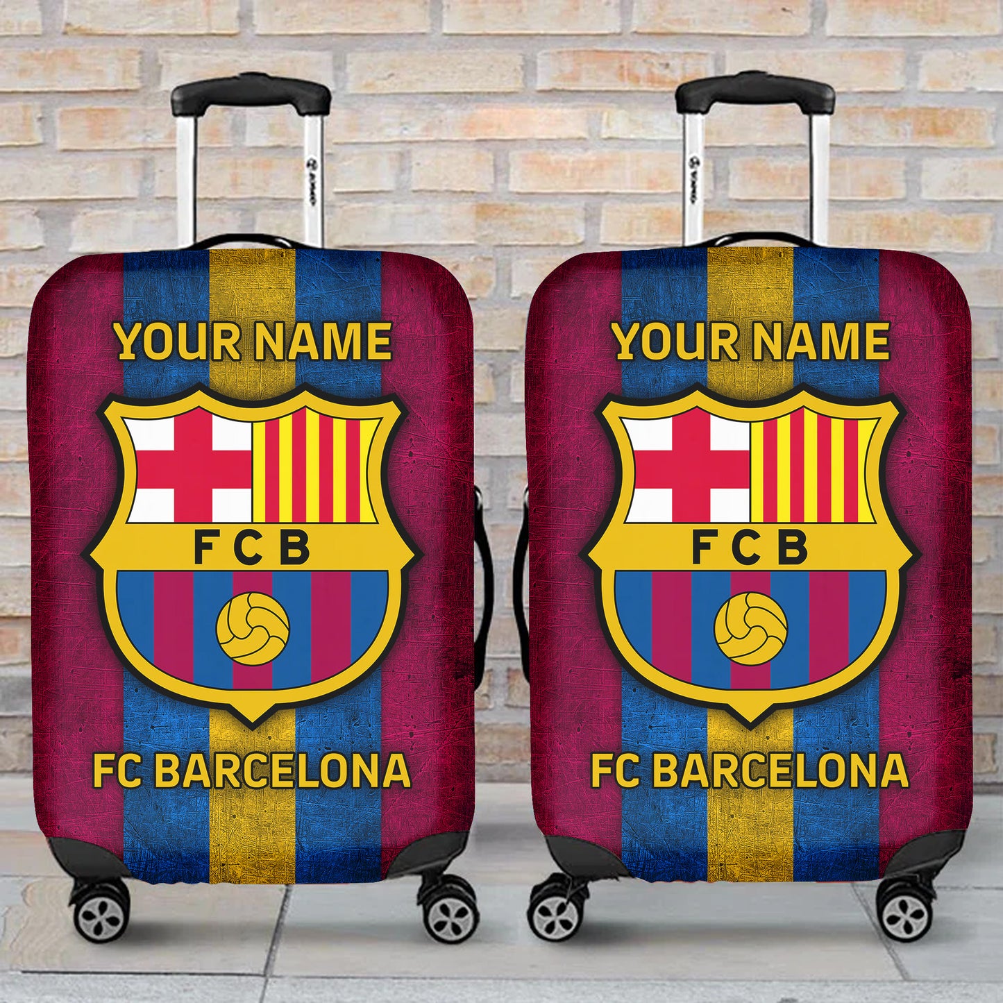 Personalized Barcelona Luggage Cover