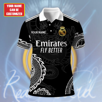 Personalized Real Madrid Dragon 3D Full Printing Set , Real Madrid Shirt , Hoodie , Short , Polo ,hawaii