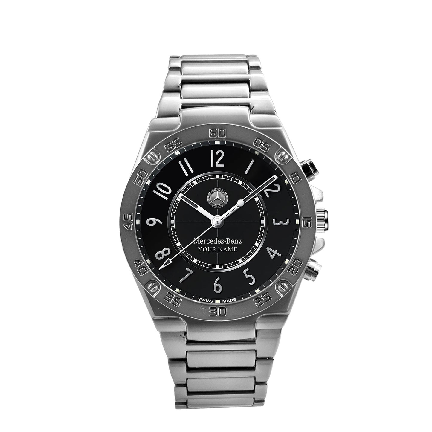 Personalized Merc Luxury Dial Steel Watch