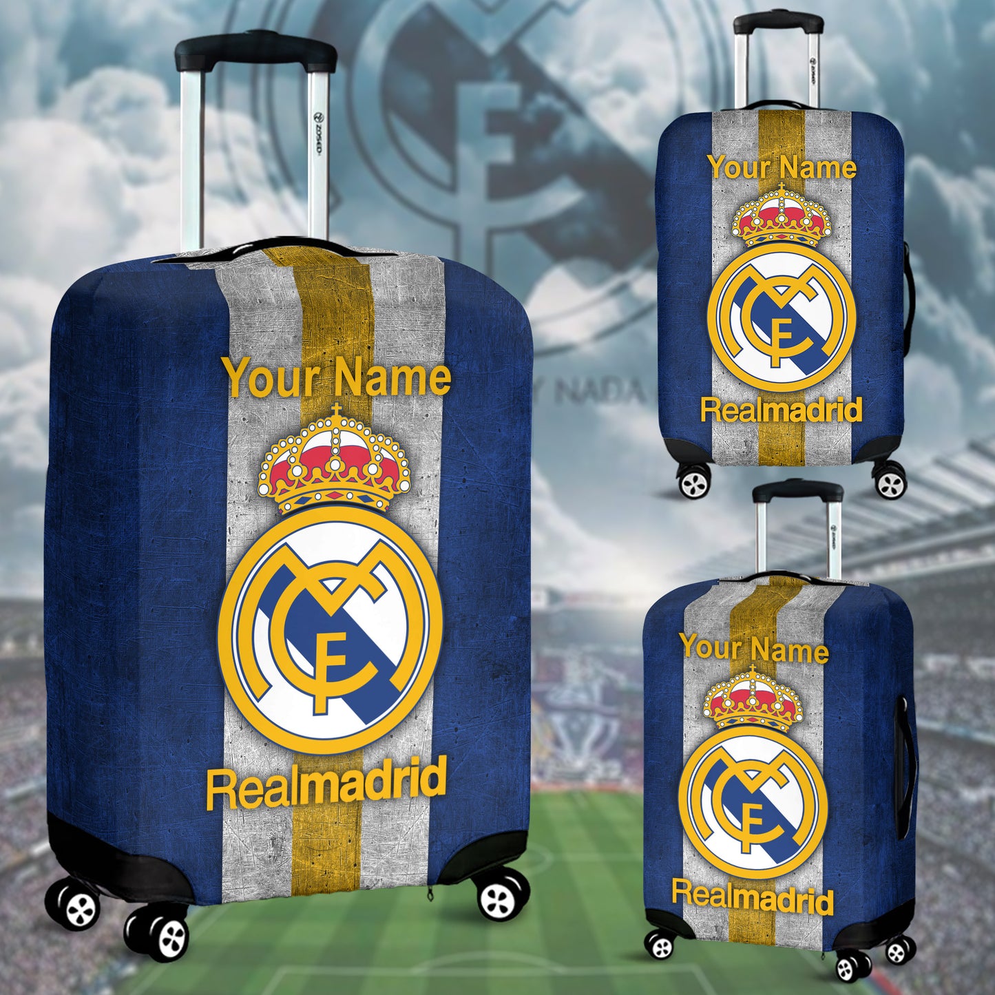 Personalized Real Madrid Luggage Cover