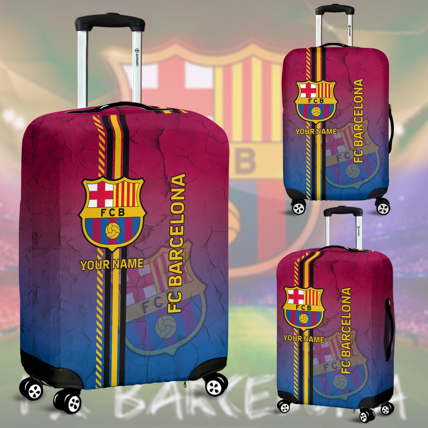 Personalized Barcelona FC Luggage Cover