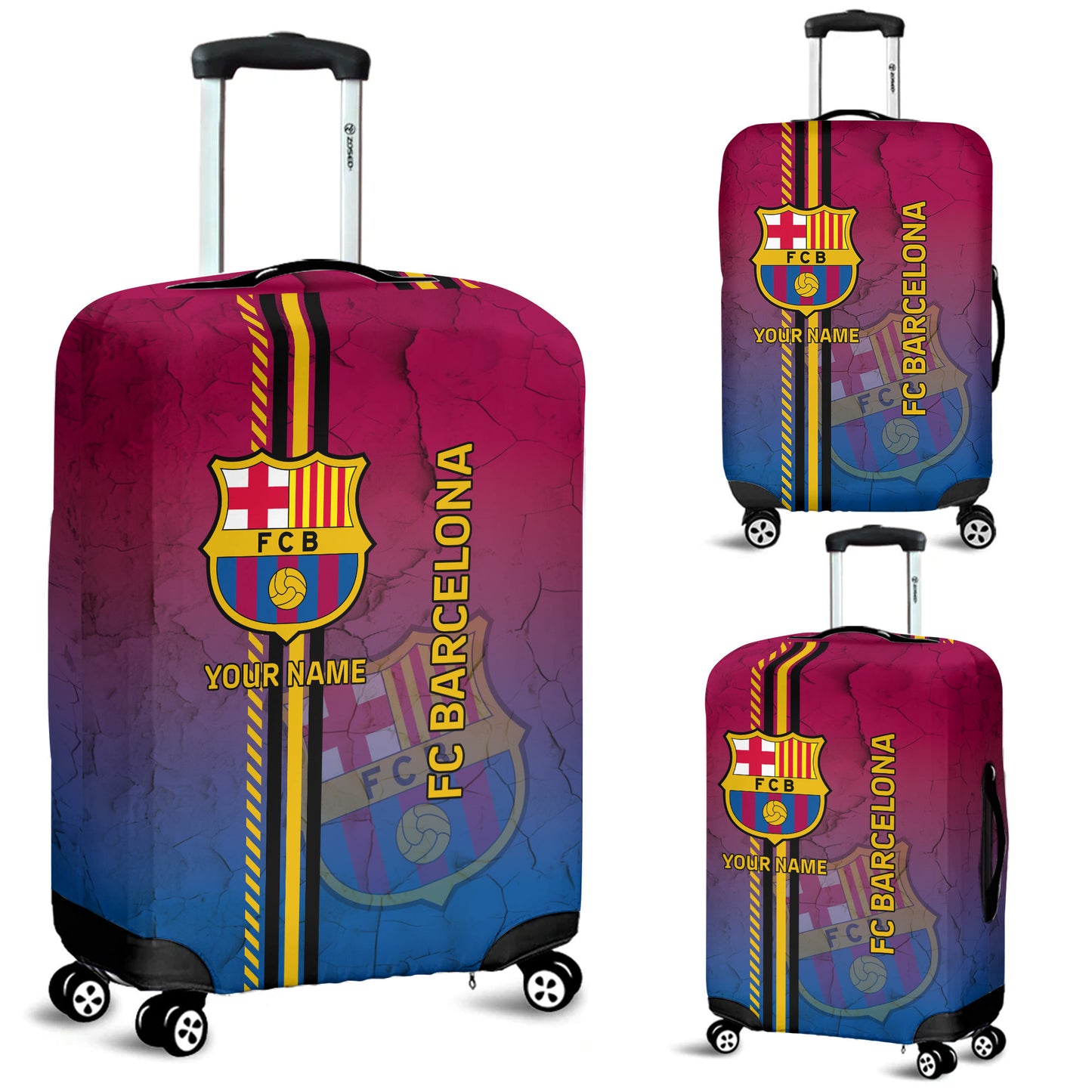 Personalized Barcelona FC Luggage Cover