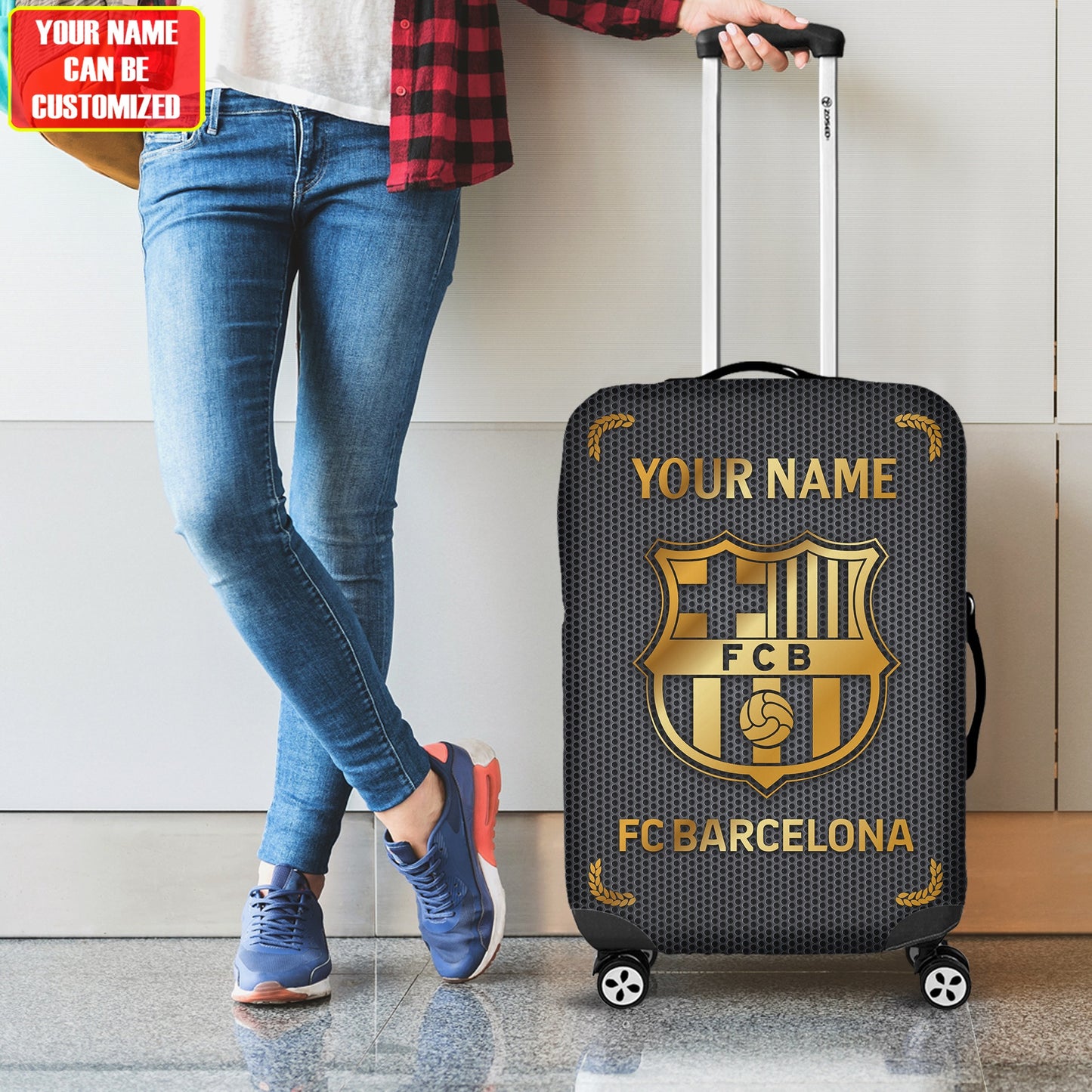 Personalized Barcelona Luxury Luggage Cover