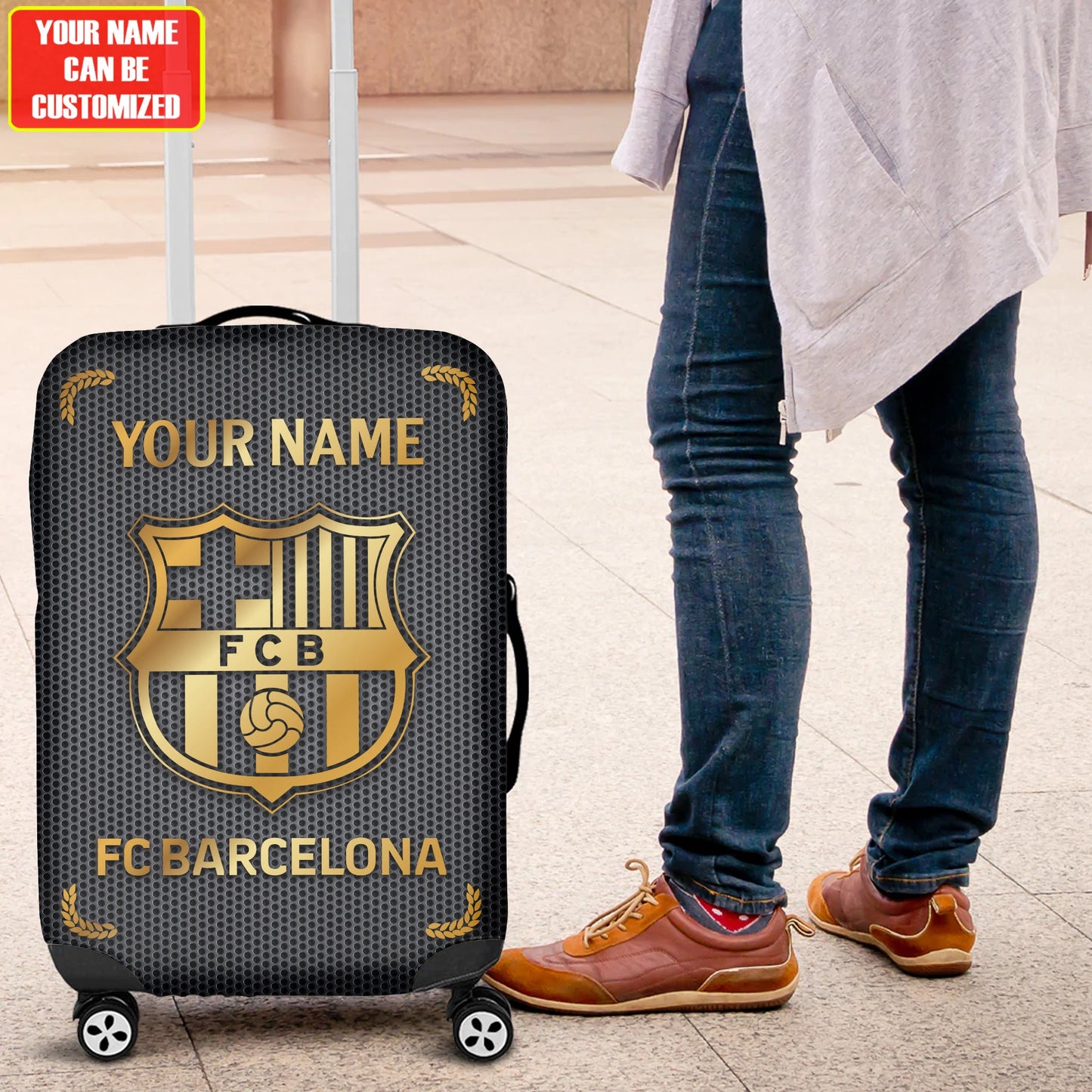 Personalized Barcelona Luxury Luggage Cover