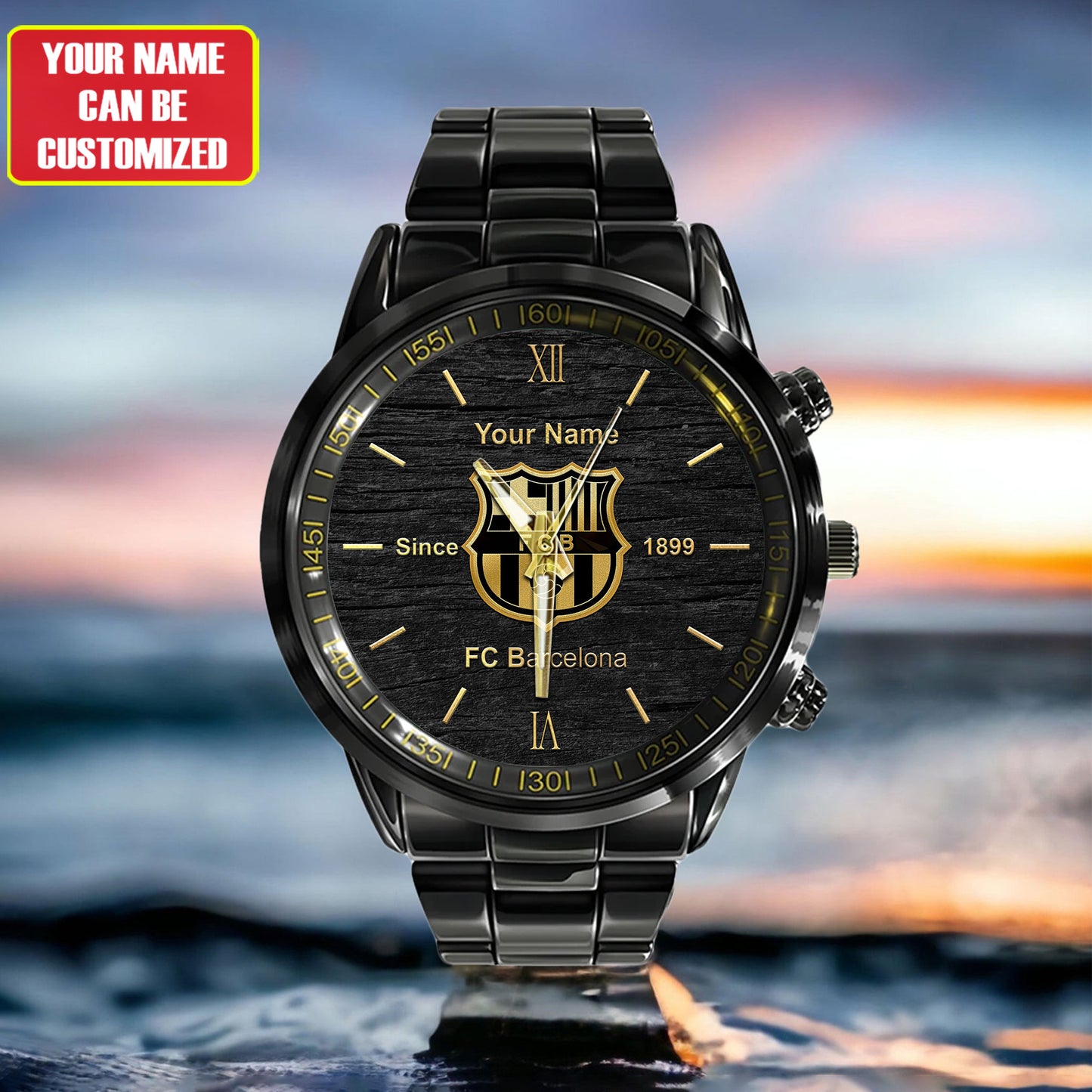 Personalized Barcelona Luxury Dial Steel Watch