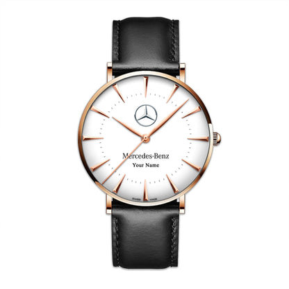 Personalized Merc OMG Seamaster Quartz Leather Watch Q280405