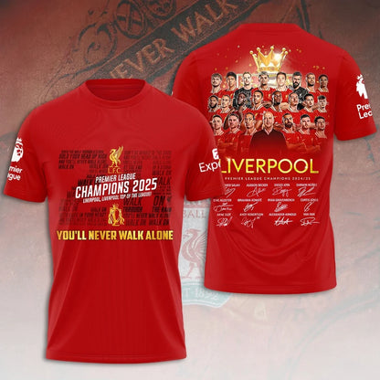 Personalized Liverpool Champion 3D Full Printing Set , Liverpool Shirt , Hoodie , Short , Polo ,hawaii V3