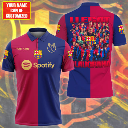 Personalized Barcelona Copa Champion 3D Full Printing Set , Barcelona Shirt , Barcelona Set , Zipper Polo, Hoodie , Short , Polo , hawaii
