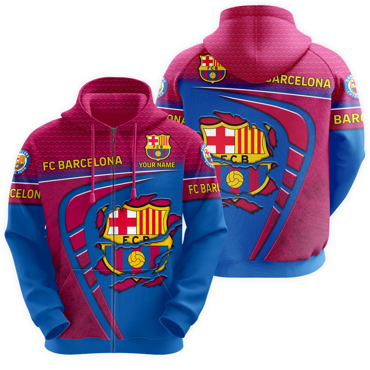 Personalized Barcelona 3D All over Printed Hoodie and Sweatpants set