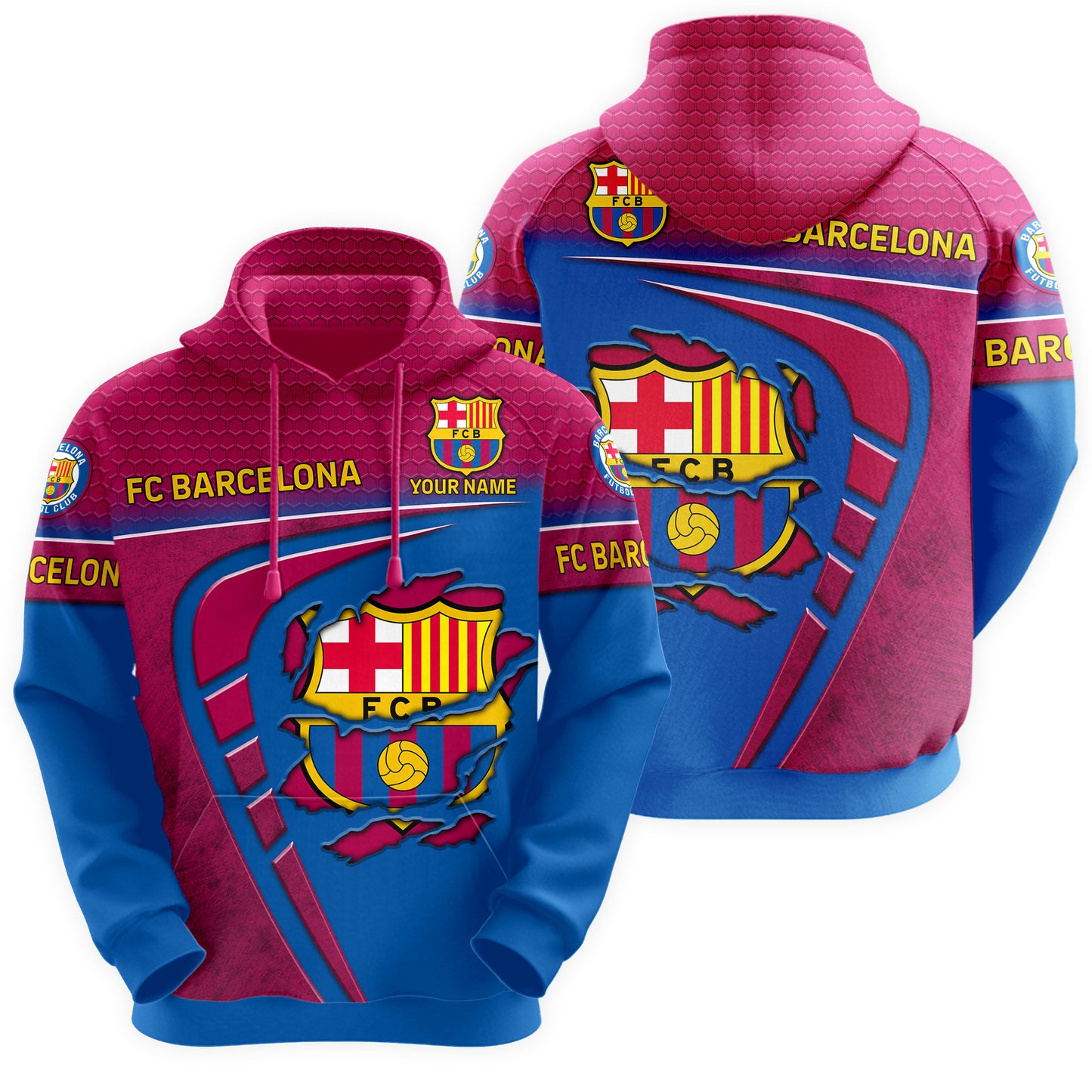 Personalized Barcelona 3D All over Printed Hoodie and Sweatpants set