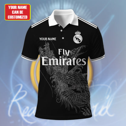 Personalized Real Madrid Dragon 3D Full Printing Set , Real Madrid Shirt , Hoodie , Short , Polo ,hawaii V2