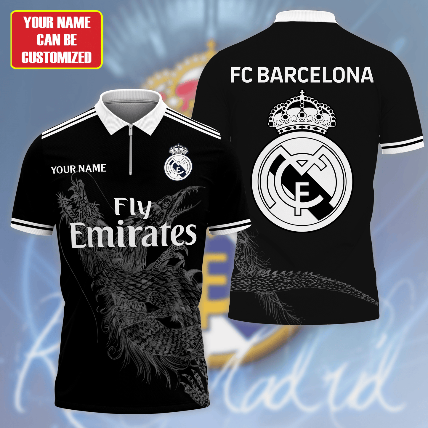 Personalized Real Madrid Dragon 3D Full Printing Set , Real Madrid Shirt , Hoodie , Short , Polo ,hawaii V2