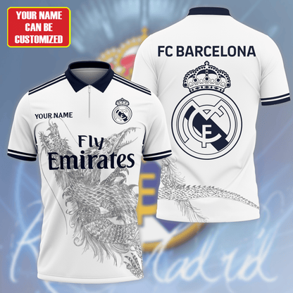 Personalized Real Madrid Dragon 3D Full Printing Set , Real Madrid Shirt , Hoodie , Short , Polo ,hawaii V2