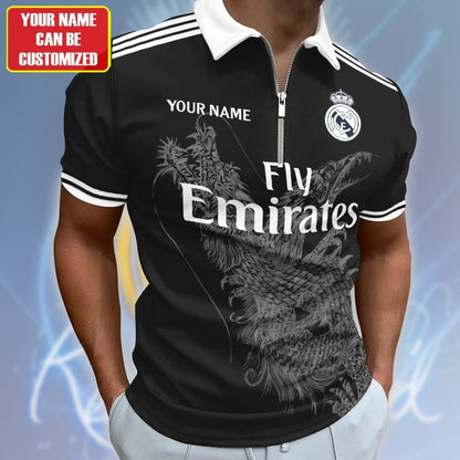 Personalized Real Madrid Dragon 3D Full Printing Set , Real Madrid Shirt , Hoodie , Short , Polo ,hawaii V2