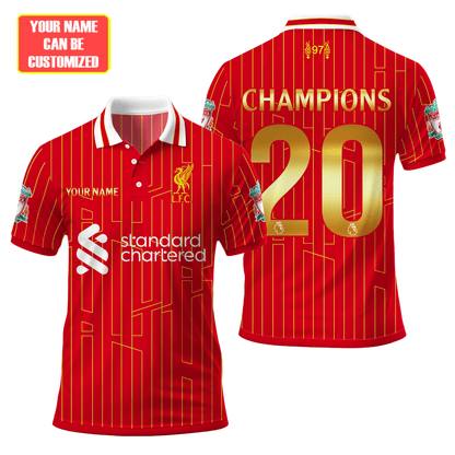 Personalized Liverpool Champion 3D Full Printing Set , Liverpool Shirt , Hoodie , Short , Polo ,hawaii V7