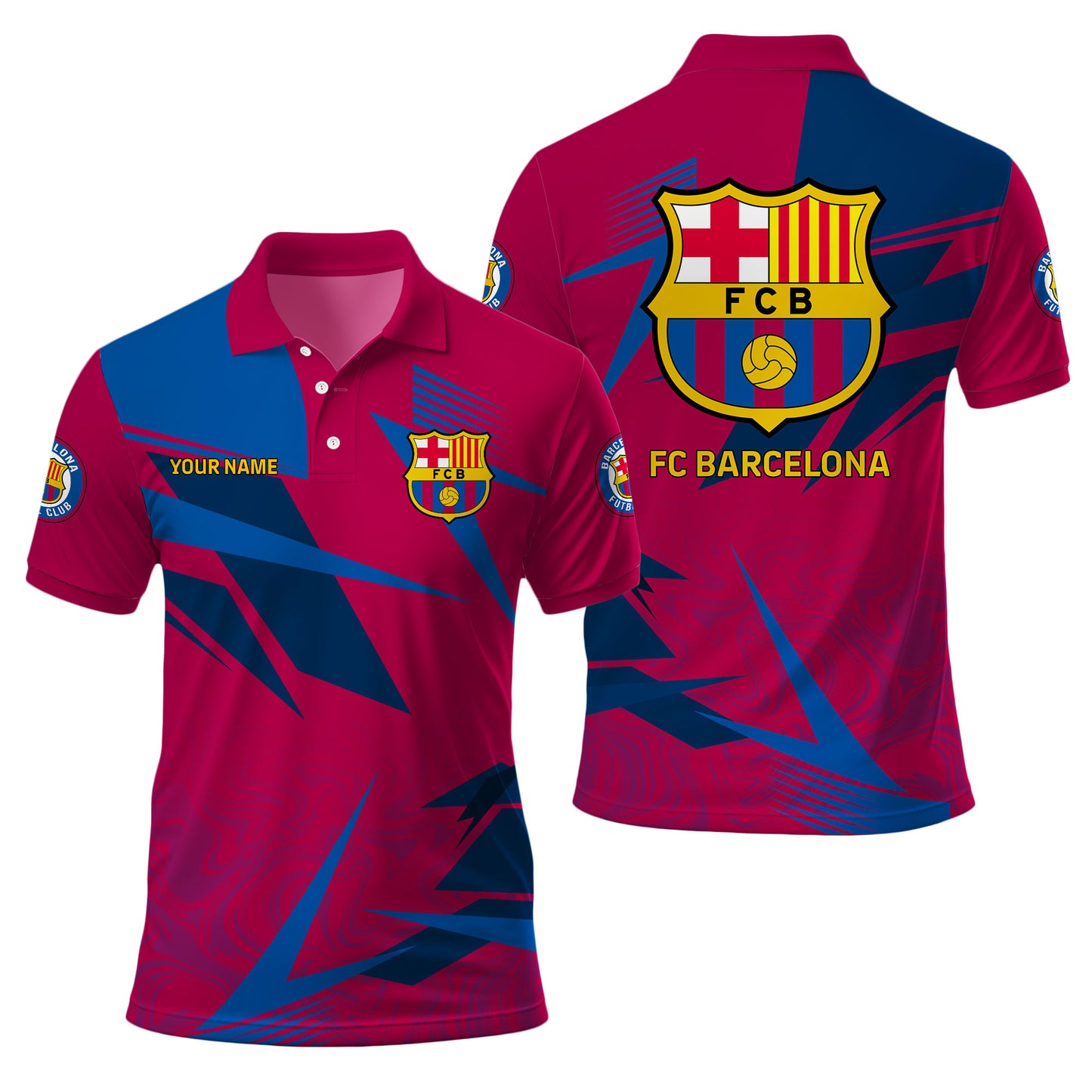 Personalized Barcelona 3D Full Printing Set , Barcelona Shirt , Barcelona Set , Zipper Polo, Hoodie , Short , Polo , hawaii