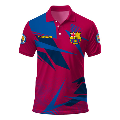 Personalized Barcelona 3D Full Printing Set , Barcelona Shirt , Barcelona Set , Zipper Polo, Hoodie , Short , Polo , hawaii