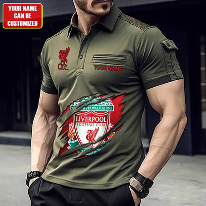 Personalized Liverpool Tear Sport Men Polo Short Sleeve Shirt