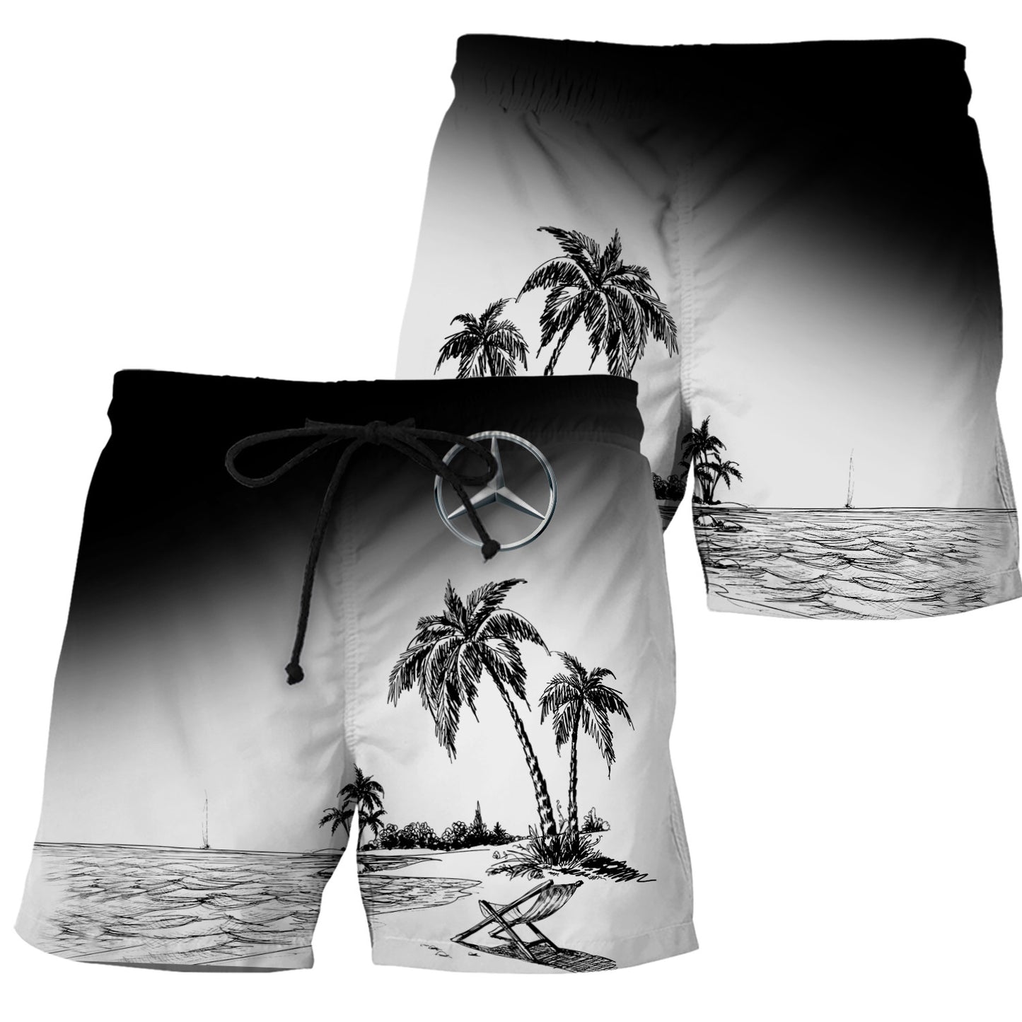 Merc Combo Hawaii Shirt Beach Short