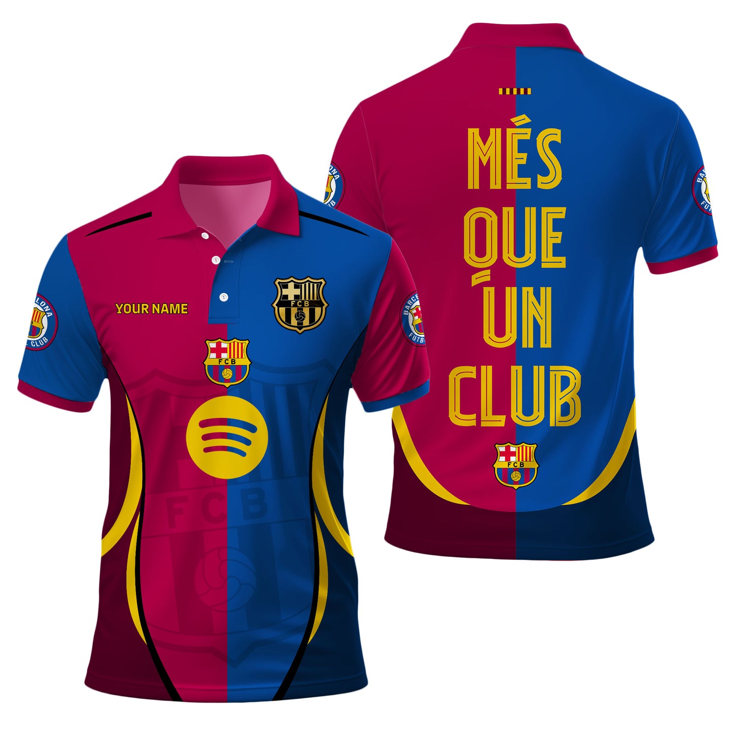 Personalized Barcelona FC 3D Full Printing Set , Barcelona FC Shirt , Barcelona FC Set , Zipper Polo, Hoodie , Short , Polo , hawaii