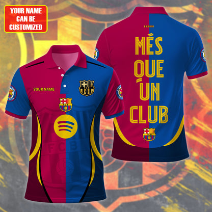 Personalized Barcelona FC 3D Full Printing Set , Barcelona FC Shirt , Barcelona FC Set , Zipper Polo, Hoodie , Short , Polo , hawaii