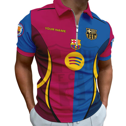 Personalized Barcelona FC 3D Full Printing Set , Barcelona FC Shirt , Barcelona FC Set , Zipper Polo, Hoodie , Short , Polo , hawaii