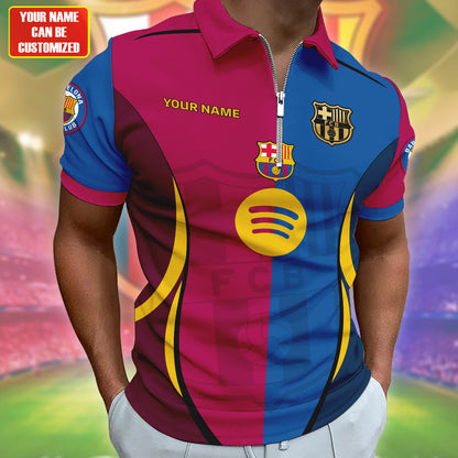 Personalized Barcelona FC 3D Full Printing Set , Barcelona FC Shirt , Barcelona FC Set , Zipper Polo, Hoodie , Short , Polo , hawaii