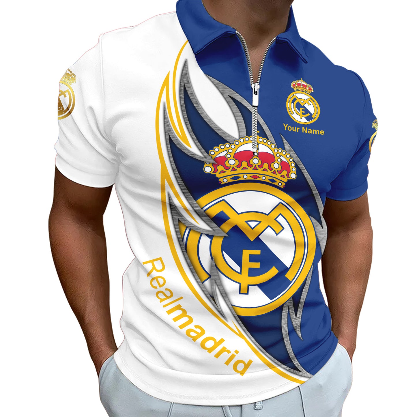 Personalized Real Madrid 3D Full Printing Set , Real Madrid Shirt , Hoodie , Short , Polo ,hawaii V15