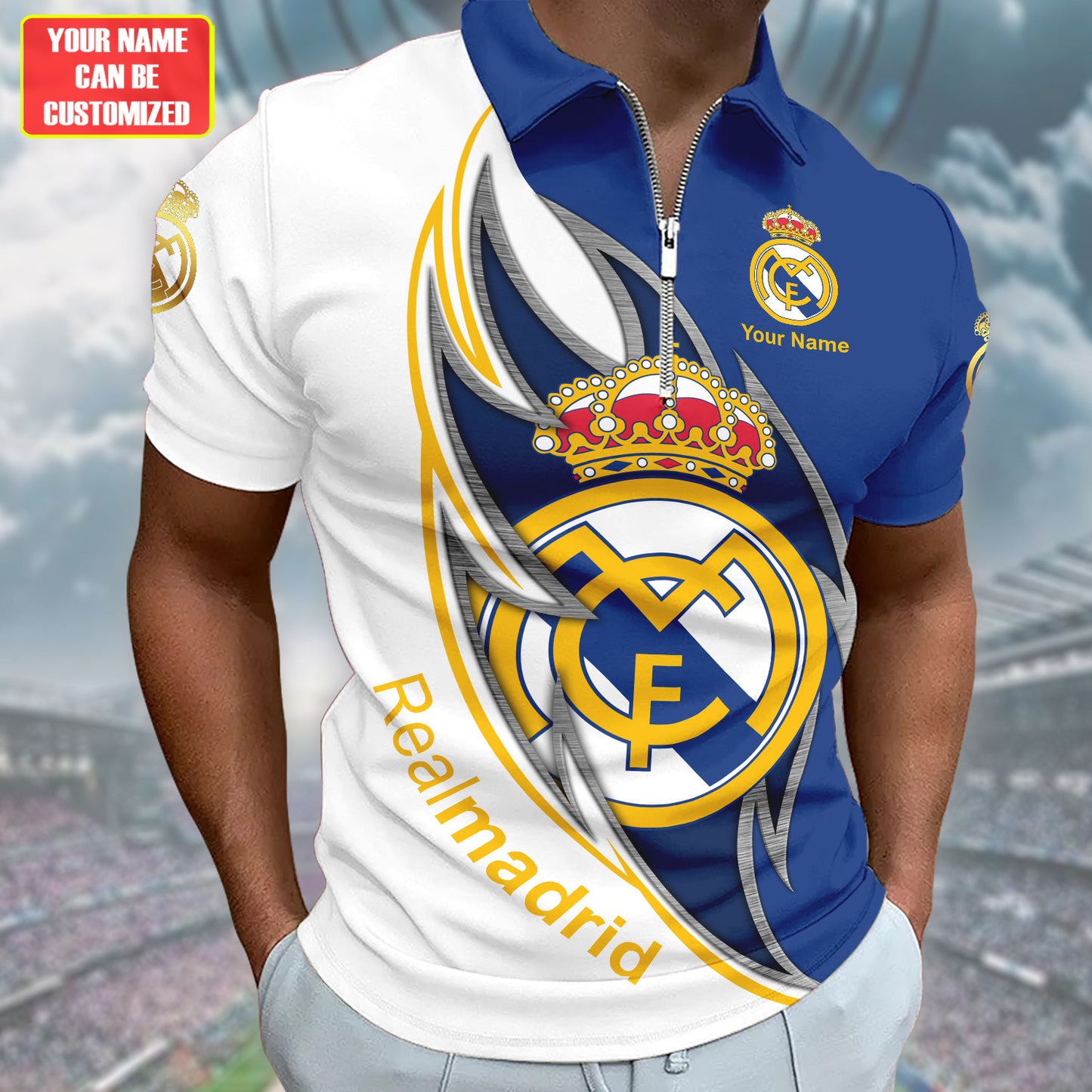 Personalized Real Madrid 3D Full Printing Set , Real Madrid Shirt , Hoodie , Short , Polo ,hawaii V15