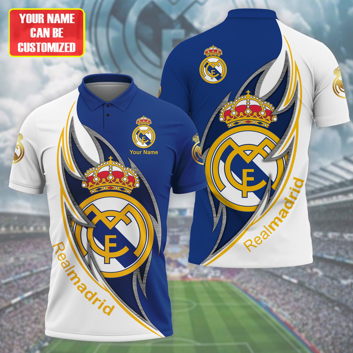 Personalized Real Madrid 3D Full Printing Set , Real Madrid Shirt , Hoodie , Short , Polo ,hawaii V15