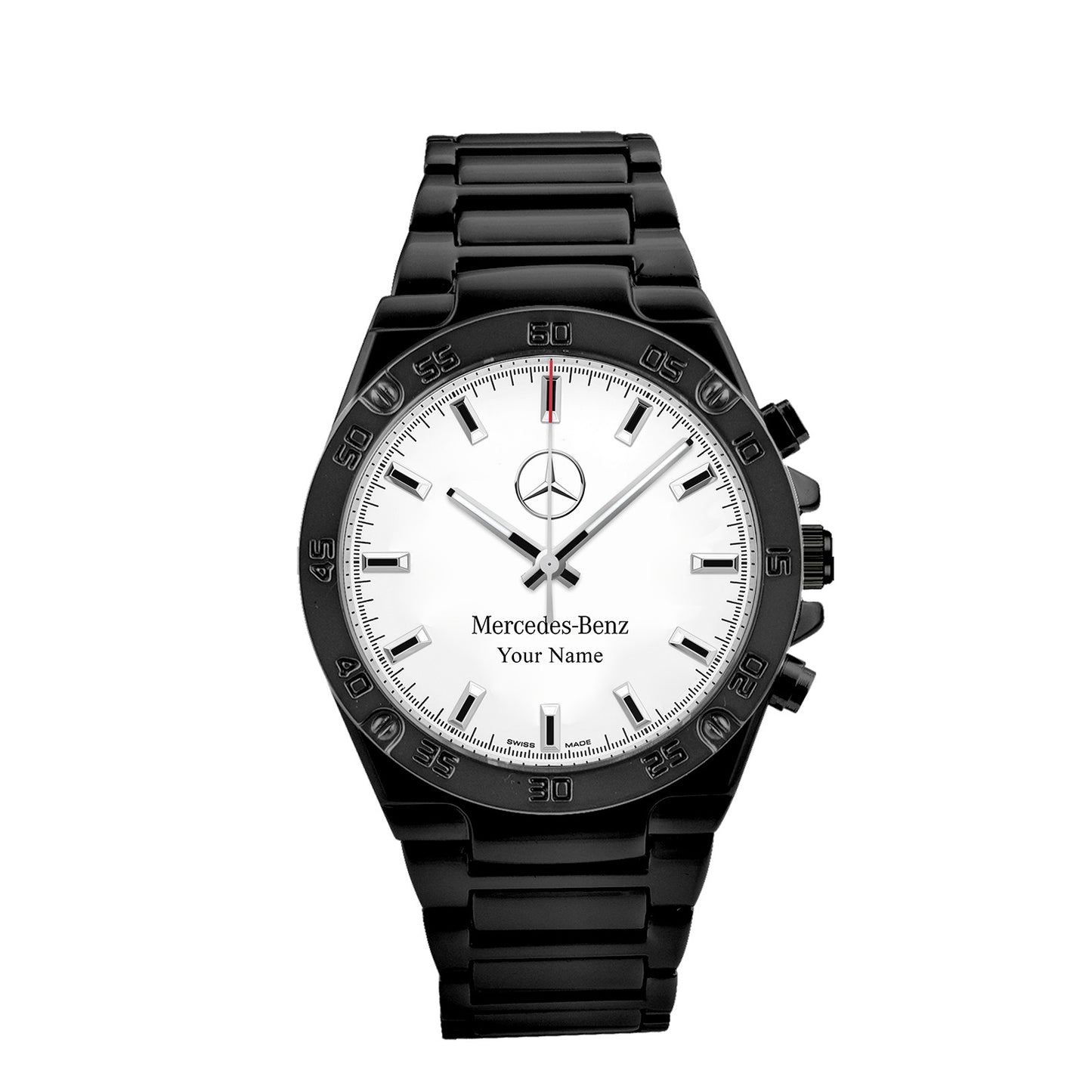 Personalized Merc Zenith Dial Steel Watch P100501