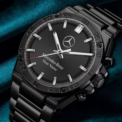 Personalized Merc Carrera Dial Steel Watch P100502