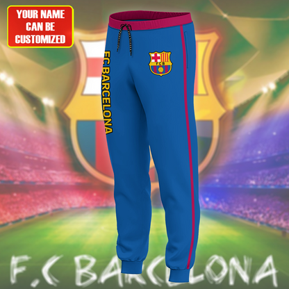 Personalized Barcelona Zipper Stand Collar Jacket & Sweatpants Set V2